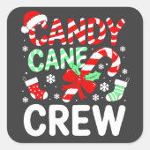 Kerststol Crew Kerst Pyjama's Vierkante Sticker (Voorkant)