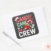 Kerststol Crew Kerst Pyjama's Vierkante Sticker (Envelop)