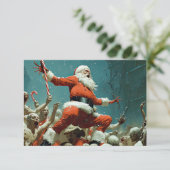 Kerststol Crusader Platte Wenskaart Kaart (Staand voorkant)