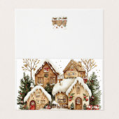 Kerststol Dorp Visitekaartje (Buitenkant ongevouwen)