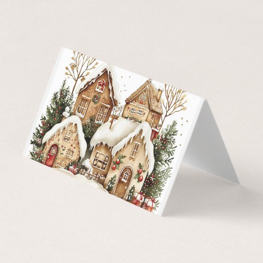 Kerststol Dorp Visitekaartje (Voorkant)