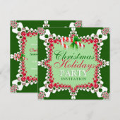 Kerststol Feestelijke Kerstfeest Uitnodigingen (Voorkant / Achterkant)