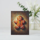 Kerststol Feestelijke Schildering Briefkaart (Staand voorkant)