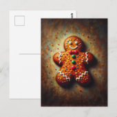 Kerststol Feestelijke Schildering Briefkaart (Voorkant / Achterkant)