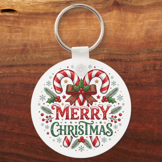 Kerststol Gelukkig Kerstmis Sleutelhanger (Achterkant)