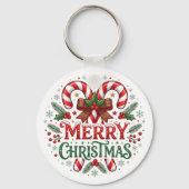 Kerststol Gelukkig Kerstmis Sleutelhanger (Achterkant)