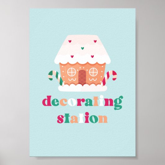 Kerststol Huis Decoratie Feestbord (Voorkant)