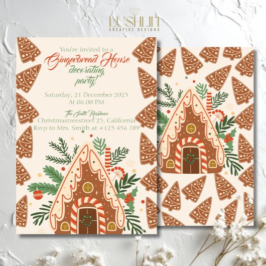Kerststol Huis Kerst Bakken Versieren Feest Kaart