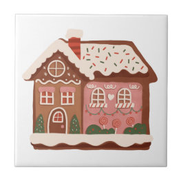 Kerststol Huis Kerstmis Decoratie Tegeltje
