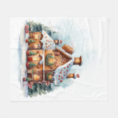 Kerststol Huis Vliesdeken Fleece Deken (Voorkant (Horizontaal))