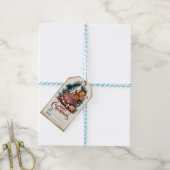 Kerststol-Kakao & Sneeuwvlok Charme Cadeaulabel (Met Touw)