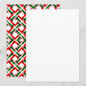 Kerststol Kerst naadloos Plat Kerstkaart (Voorkant / Achterkant)