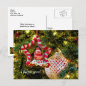 Kerststol Kerst Ornament Bedankkaart Briefkaart (Voorkant / Achterkant)