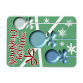 Kerststol Kerstdag Wenskaart Magneet (Horizontaal)