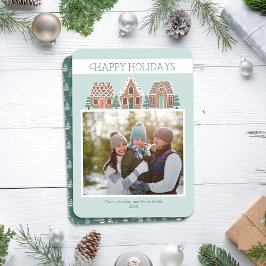 Kerststol kerstfoto kaart voor familie