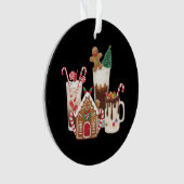 Kerststol Kerstkoffie Liefhebber Geschenk Kerstmis Ornament (voorkant)