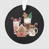 Kerststol Kerstkoffie Liefhebber Geschenk Kerstmis Ornament (voorkant)