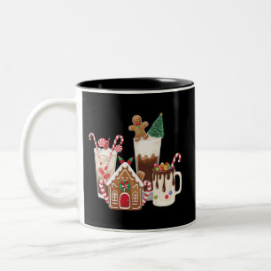 Kerststol Kerstkoffie Liefhebber Geschenk Kerstmis Tweekleurige Koffiemok