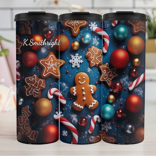 Kerststol Kerstmannen Thermosbeker