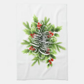 Kerststol kerstmis keukenhanddoek (Verticaal)