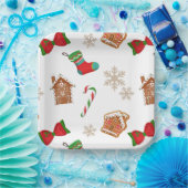 Kerststol Kerstpatroon Papieren Bordje (Feest)