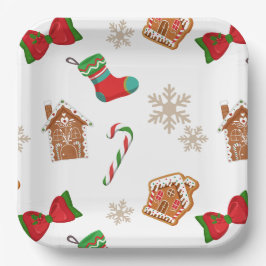 Kerststol Kerstpatroon Papieren Bordje