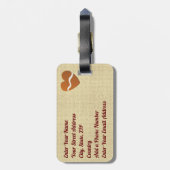 Kerststol Kerstvliegtuig Cartoon Bagagelabel (Achterkant verticaal)