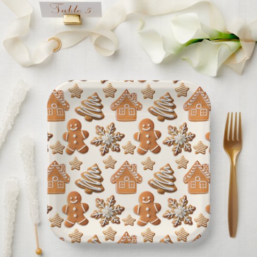 Kerststol Kerstvreugde Papieren Bordje (Huwelijk)