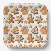 Kerststol Kerstvreugde Papieren Bordje (Voorkant)