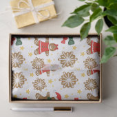 Kerststol Koek Patroon Kerst Tissue Papier (Geschenk)