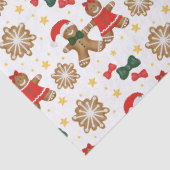 Kerststol Koek Patroon Kerst Tissue Papier (Detail)