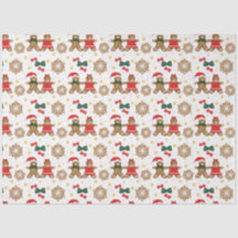 Kerststol Koek Patroon Kerst Tissue Papier
