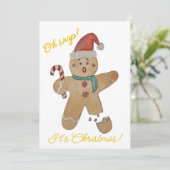 Kerststol Koek Plat Kerstkaart (Staand voorkant)