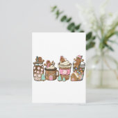 Kerststol Koekje In Warme Chocolade Kerstliefhebbe Uitnodiging Briefkaart (Staand voorkant)