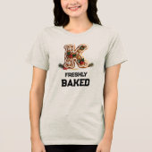 Kerststol Koekje Kerst Initial Letter K Tri-Blend Shirt (Voorkant)