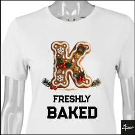 Kerststol Koekje Kerst Initial Letter K Tri-Blend Shirt