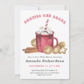 Kerststol Koekjes en Caca Babyshower Kaart (Voorkant)