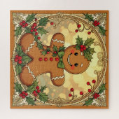 Kerststol Koekjes Festieve Kerst Legpuzzel (Horizontaal)