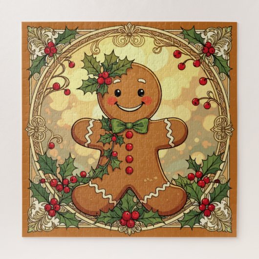 Kerststol Koekjes Festieve Kerst Legpuzzel (Verticaal)