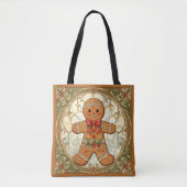 Kerststol Koekjes Festieve Kerst Tote Bag (Voorkant)