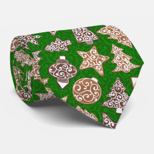 Kerststol Koekjes Groen Elegante Kerstmis Stropdas