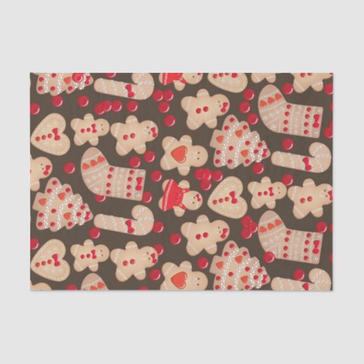 Kerststol Koekjes Kerst Koekjes Pret Fun Feestje Tissuepapier (Voorkant)