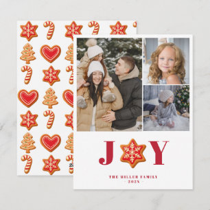 Kerststol Koekjes Kerst Vrolijkheid Meerdere Foto  Feestdagenkaart