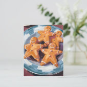 Kerststol Koekjes | Prettig Kerstmis Feestdagenkaart (Staand voorkant)