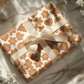 Kerststol Koekjes Schattig Kerstmis Cadeaupapier