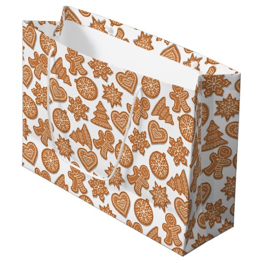 Kerststol Koekjes Schattig Kerstmis Groot Cadeauzakje (Voorkant Gekanteld)