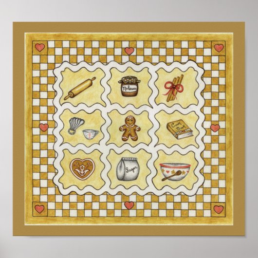 Kerststol Kunstprint Poster (Voorkant)