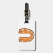 Kerststol Letter U Monogram Kerstkoek Bagagelabel (Voorkant verticaal)