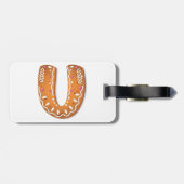 Kerststol Letter U Monogram Kerstkoek Bagagelabel (Achterkant horizontaal)