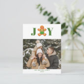Kerststol man Cookie Joy Kerst Foto Kaart (Staand voorkant)